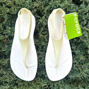 Crocs Sexi Flip Women's Flip-Flop Thong Sandals Women's Size 8 Oyster Rare Style